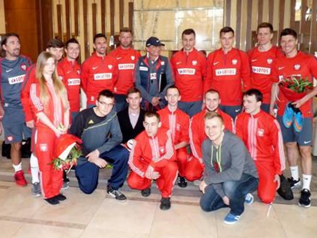 Reprezentacja Polski w piłce nożnej z reprezentacją osób niewidomych