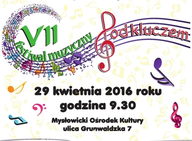 fragment plakatu: napis Festiwal Pod Kluczem