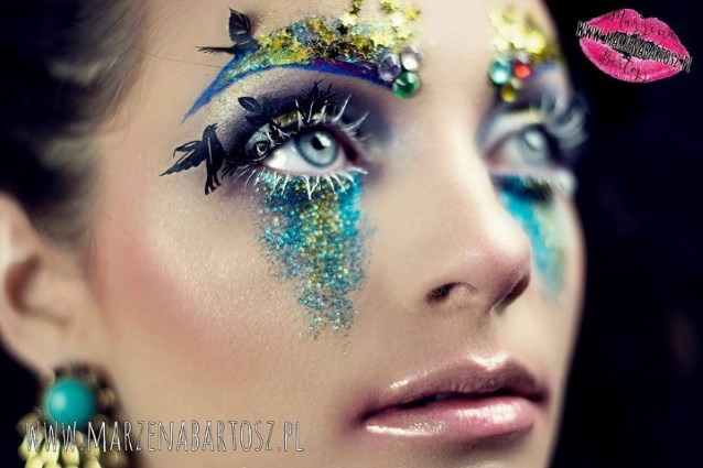 fantazyjny makijaż wykonany przez Marzenę Bartosz