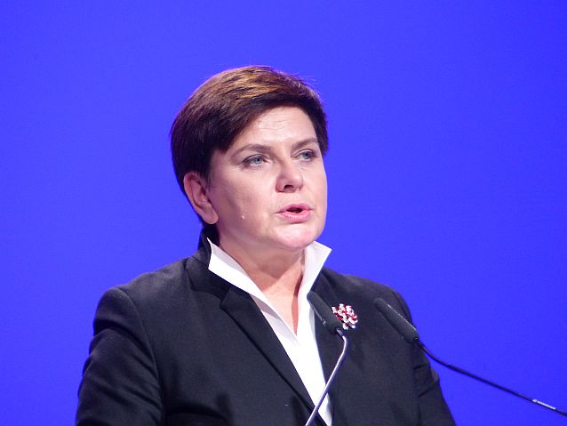 Beata Szydło podczas przemówienia