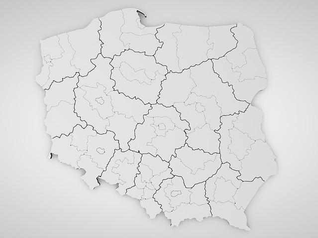 administracyjna mapa Polski