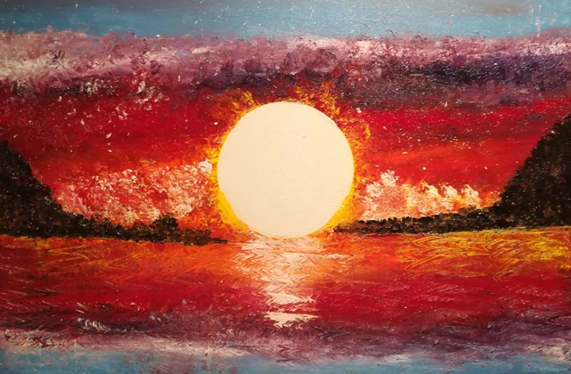 zachód słońca - obraz