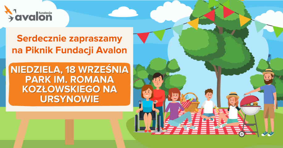 Piknik rodzinny organizowany przez Fundację Avalon.