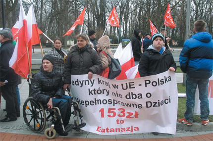 Protestujący walczyli o lepszy los dla wielu rodzin, fot.: Mateusz Różański