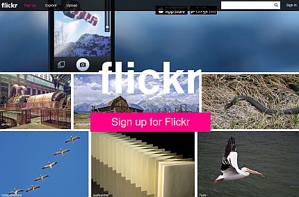 Strona startowa serwisu Flickr