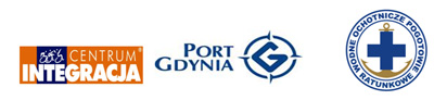 Logotypy: Centrum Integracja, Port Gdynia, WOPR