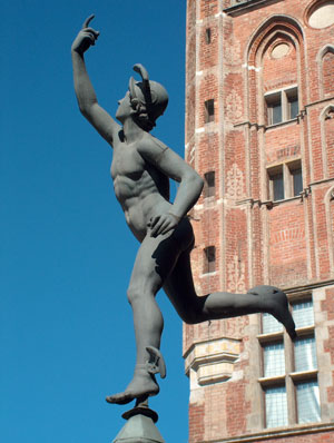 Posąg Hermesa w Gdańsku. Fot.: www.sxc.hu