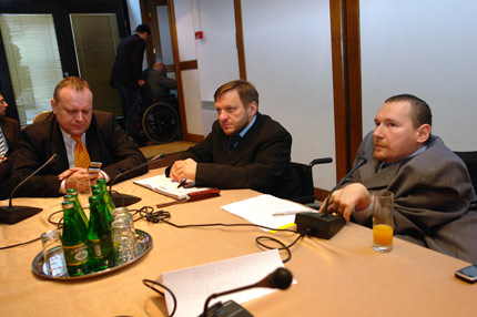 zdjęcie: od lewej - Sławomir Duda, Sławomir Piechota, Marek Plura. Fot.: P. Stanisławski