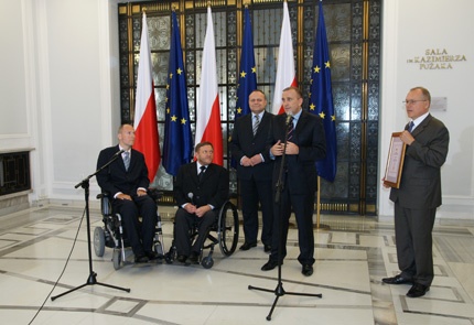 Na zdjęciu od lewej: Piotr Pawłowski, Sławomir Piechota, Jarosław Duda, Grzegorz Schetyna, Lech Czapla