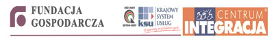 Logotypy: Fundacja Gospodarcza, KSU, Centrum Integracja